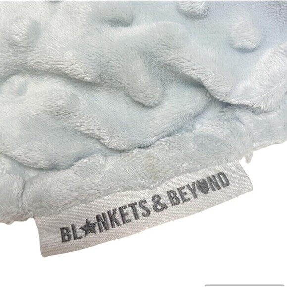 Lovey Blanket Bear Blue White Minky Dot Popcorn Security Blankets & Beyond Toy - Picture 7 of 11